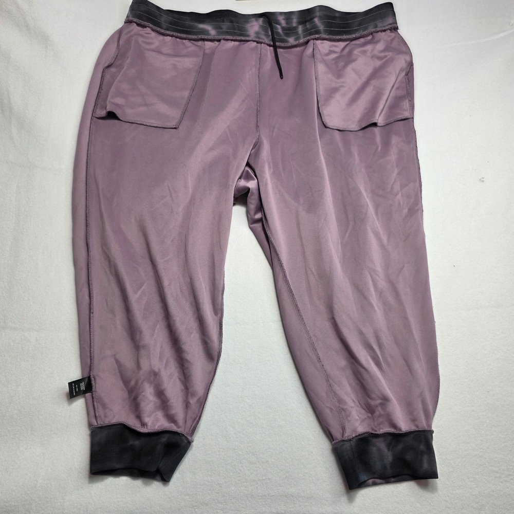Torrid Purple Black Tie Dye Joggers Size 4 Plus Size Crop Sweatpants Pockets - Picture 9 of 12